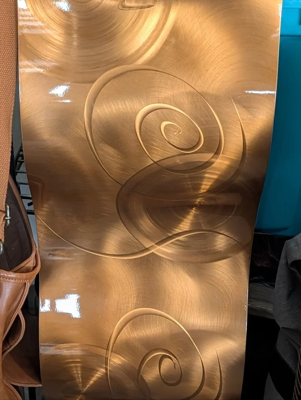 Centavo Wave By Jon Allen Metallic Copper Swirl Home Wall Decor Panel
